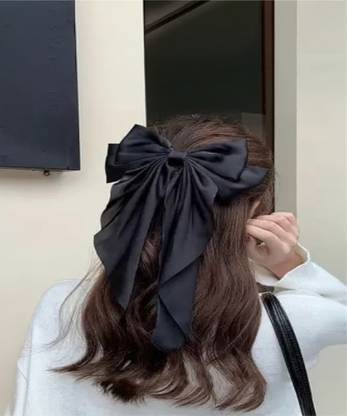 TIVRA Bow Barette With Alligator Clip, Urban Style, Free Sized, Women/ Girls, Handmade Hair Clip