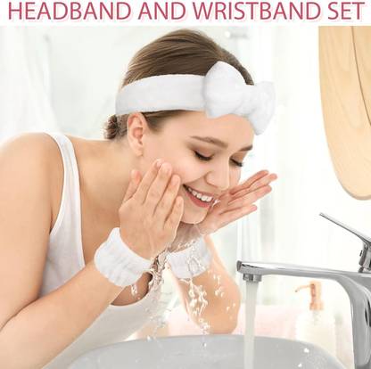 Pairvel Facial Spa Makeup Cleansing Cute Bow Velvet Elastic Headband Hair Band Hair Band Hair Band