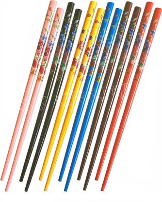 SK Craft Designer Printed Wooden Hair Stick, Juda Stick, Juda Pin, Hair Pin, Hair Clip, Bun Stick-Set of 12 Bun Stick