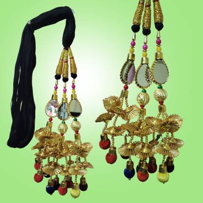 PRAAJKA Parandi Braid Tassles Hair Accessory | Punjabi Hair Paranda Braid Extension Braid Extension