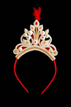 BengCraft Bengali Annaprashan Mukut for Baby Boy and Girl, Shola Crown for Rice Ceremony Hair Band