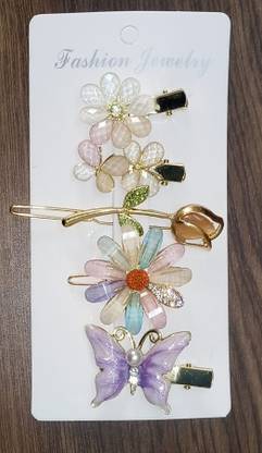 BBY2YNG MULTI DESIGN HAIR CLIPS FOR GIRLS PACK OF 5 Hair Clip