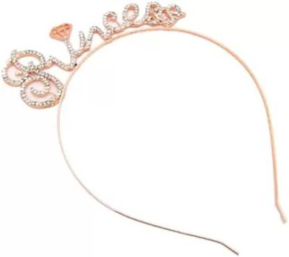 Occasion Eve Gold Princess Hair Band Tiara for Party Celebrations, Wedding Hair Band