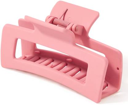 ACCESSORIZE LONDON Matte Pink Large Rectangle Claw Clip Hair Claw