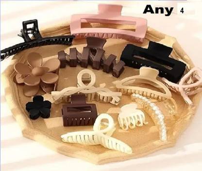 RoopSanskar Trendy Hair Claw Clip Accessories For Women And Girls 4Pcs Random colour Hair Claw