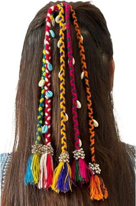 Radhvini Collections Rubber Band Hair Accessory for Style and Rainbow Braids Extensions Hair Color Hair Accessory Set