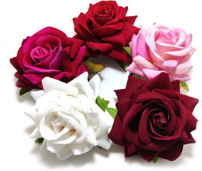 Myra Collection PREMIUM QUALITY ROSE JHUDA CLIPS PACK OF 5 Bun Clip (Multicolor) Bun Clip