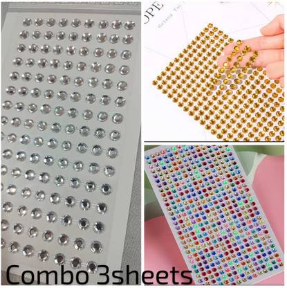 KVY COLLECTION Hair Accessories combo(3sheets)for women & Girls Decoration Pearl Tattoo/Sticker Hair Tattoo/Sticker