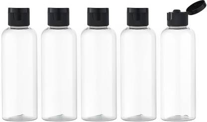 VINSU Plastic Bottles with Secure Flip Lids – Empty Refillable Containers Travel Toiletry Kit
