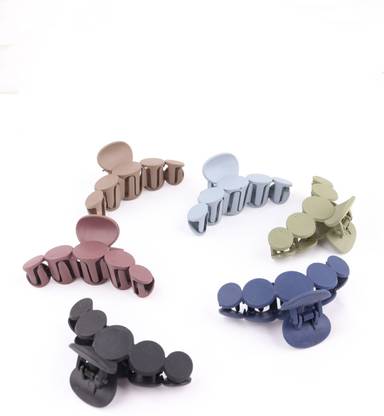 beyter 6 Pcs Dual Shape Matt Hair Claw for Women Hair Claw