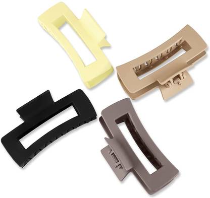 Glamezone Matte Rectangle Hair Clutcher Claw Clips for Women Hair Claw Hair Claw