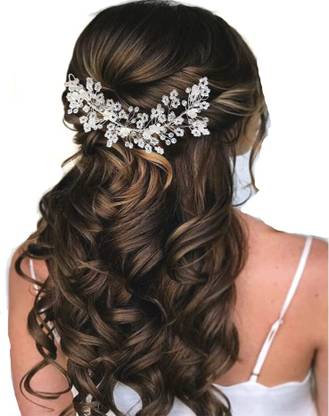 Weldecor Crystal Bridal Beautiful Hair Accessories For Women & Girls Hair Pin