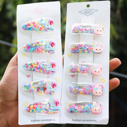 AmazingKarts 10 pcs Cute Hair Clips Multi Sequins Hair clip Styling for Girls & Kids. Hair Clip