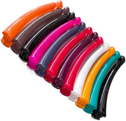 SENECIO® 12Pc Daily Use Multicolor Wholesale Pack Colorful Claw Style A Banana Clip