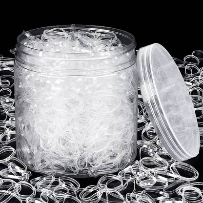 Trendy Look Clear Elastic Hair Bands Rubber Bands Soft Elastic Bands 250 pcs Rubber Band