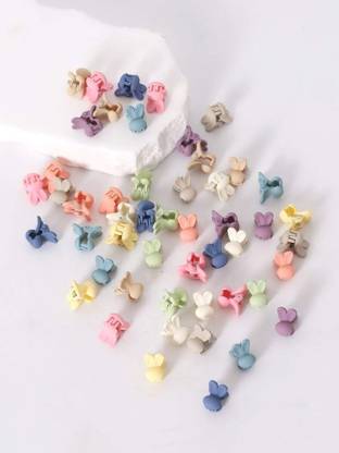 Freebies Universal Super matte Nude Color Bunny Hair Clips For Baby Girls & kids(25 pcs) Hair Claw