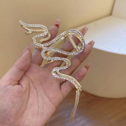GLITZ & GLAMOUR Snake Hair Claw Hair Claw