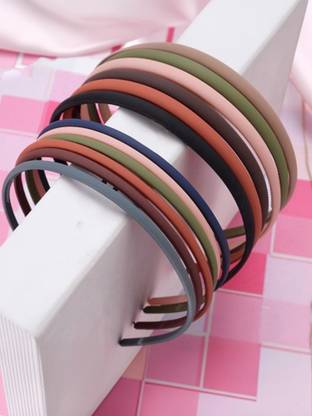 Myra Collection Teeth Comb Shine Hairband Matte Hair Accessory For Girls (Set Of 12) Head Band  (Multicolor)