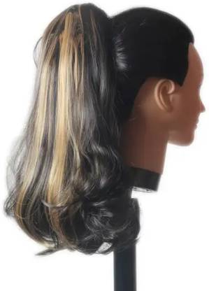 ALX 10 INCH BEAUTIFUL INSTANT HAIR STYLE DRAWSTRING PONYTAIL ACCESSORY BROWN Hair Stamp