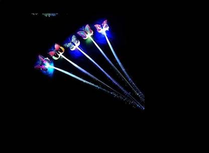 Eopzo Flashing Light Butterfly Hair Clip Led Braid Party Hair Accessory Hair Pin