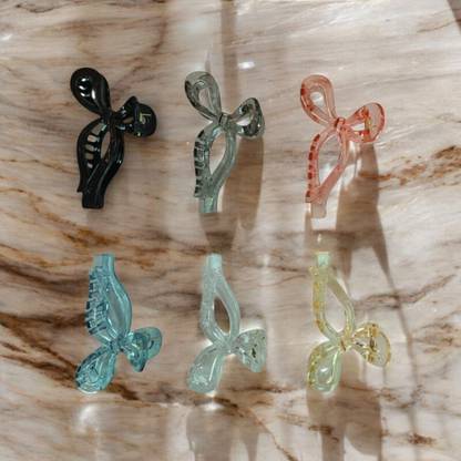 VALZO 6 PC TRANSPARENT HAIR CLUTCHERS UNBREAKABLE QUALITY Hair Claw