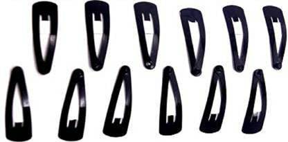Invata Black Very Small Tik Tak - 6 Pair Tic Tac Clip (Black) for Girls Tic Tac Clip