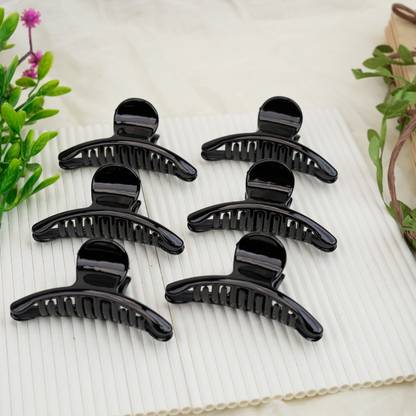 CARTLOG combo of 6 black clutcher, hair clutcher for women black, black claw clip Hair Claw