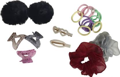 Catchy combo of 24 pcs as shown in image, assorted products Hair Accessory Set