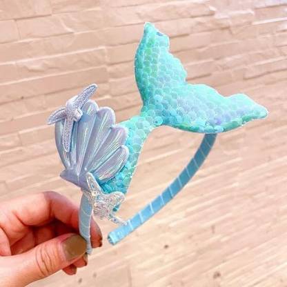 Tera13 (2 pcs) Mermaid Hair Band For Girls Sequence Hair Band For Kids Head Band