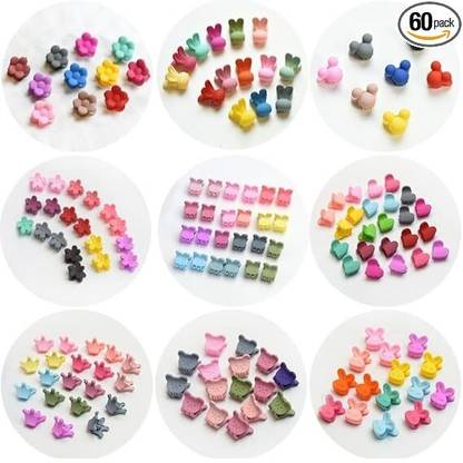 WestFashion 50 Mini Matte Plastic Hair Clip Claws Pins Clamps For Girl Teens Kids and Women Hair Claw