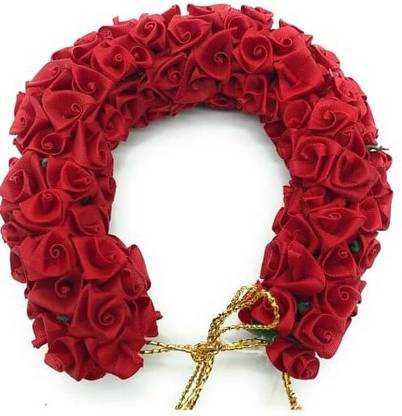 bonis Hair gajra in artificial in artificial mogra flower maroon Bun Clip