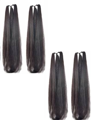 Vama Fashion Womens Nakhil Baal Thick Nylon False Hair Extension Savaram Jada & Artifical Hair Accessory Set
