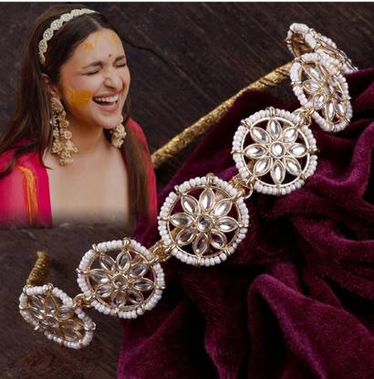 Bold Style Ethereal Blossom Kundan Hair Band Hair Band