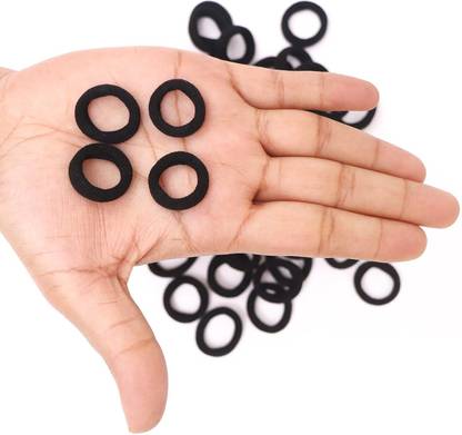 Kela devi 50 PCS Ponytail Holder Cotton Mini Hair Elastic Rubber Band