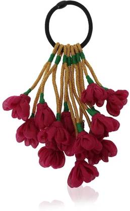 Radhvini Collections Hair Accessories, Flower Wow Hair Rubber Band Hair Ties Hairband for Women Rubber Band