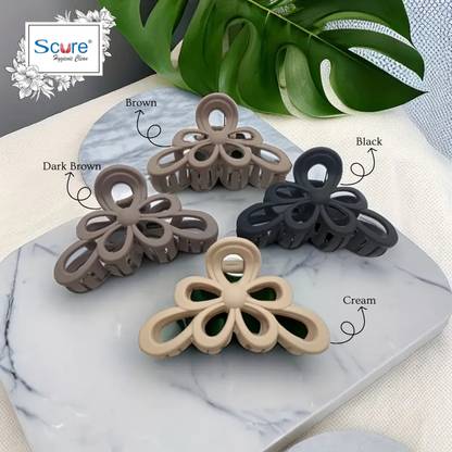 Scure Large Hair Claw Clip | Pack OF 4 – Stylish Grip For Thick & Long Hair Hair Claw