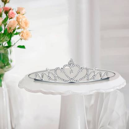 beyter Beautiful Silver Tiara Pretty Princes Crown for Girls Head Accessories Head Band