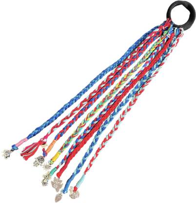Kalakari Boho hair braids with silver charms Hair Accessory Set