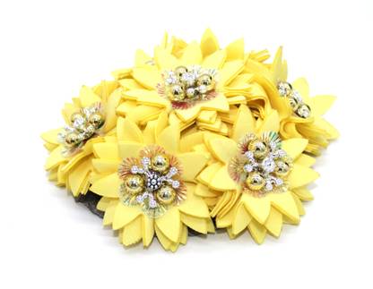 Shining Angel Yellow Bun/Juda for Women and Girls Bun