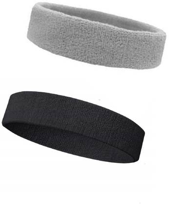 GOLDFINCH Non Slip Moisture Wicking Work Out Cotton Head Band/Fitness Band For Men's & Women's Sweatband for Workout/ Sports Fitness/Exercise/Training/Running/Yoga- Pack of 2 Head Band