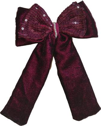 PRETTY FIT Squin and velvet stylish bow clip for women and girls Hair Clip