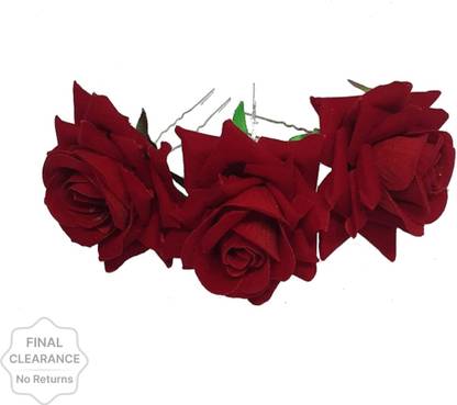 PSYCHFLORE Red rose hairpin3 Hair Pin