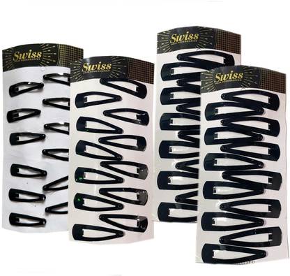 Swiss tiktik Hair Accessories Tic Tac Hair Clip 3 & 4 cm Pack of 12 + 5 cm Pack of 24 Tic Tac Clip