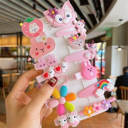 Myself 14 Pcs Multi Unicorn Ice Cream Hair Clips Set Baby Hairpin For Kids Girls Hair Pin