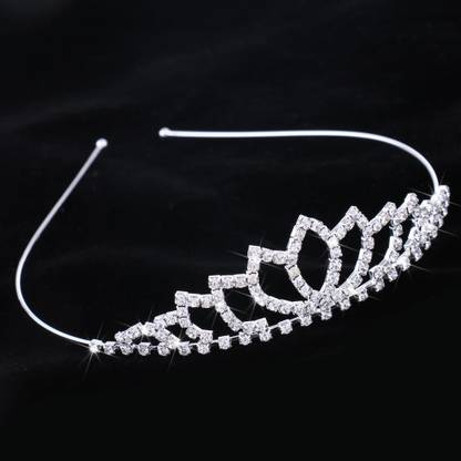 Orama Silver Crystal Tiara Crown Headbad Princess Rhinestone Crown Hair Accessory 638 Hair Accessory Set