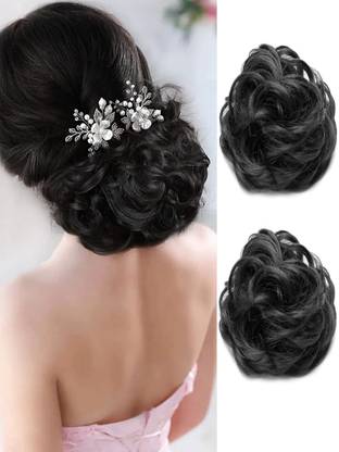 BeClassy Black Matte Look Bun Synthetic Rafal Juda For Women's And Girl's 35 Gram Bun