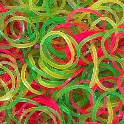 Modi Household Half inch (0.5 inch) Premium Rubber Bands - Fluorescent Colors - 200 Grams Pack Rubber Band