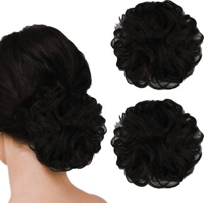 Temperia Artificial Fake Donuts Maker Scrunchies - Messy Bun Hair Extension - Juda Hair Bun