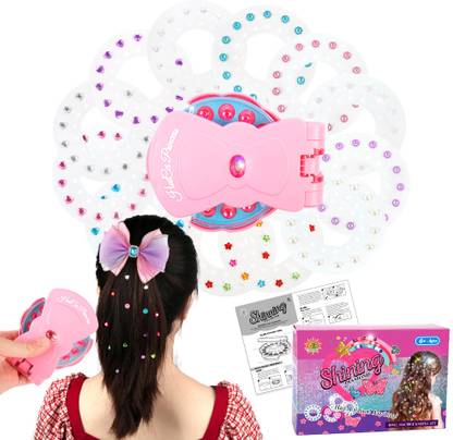 HASTHIP Hair Gem Stamper Sparkle Rhinestones Quick Hair Gems Stapler machine Hair Stamp