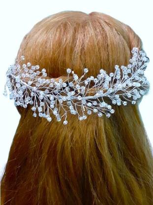 AMAZING BELIVER AMAZING Beautiful Pretty Tiara Hairstyle for Women, Girls Vine for Wedding Party Hair Accessory Set
